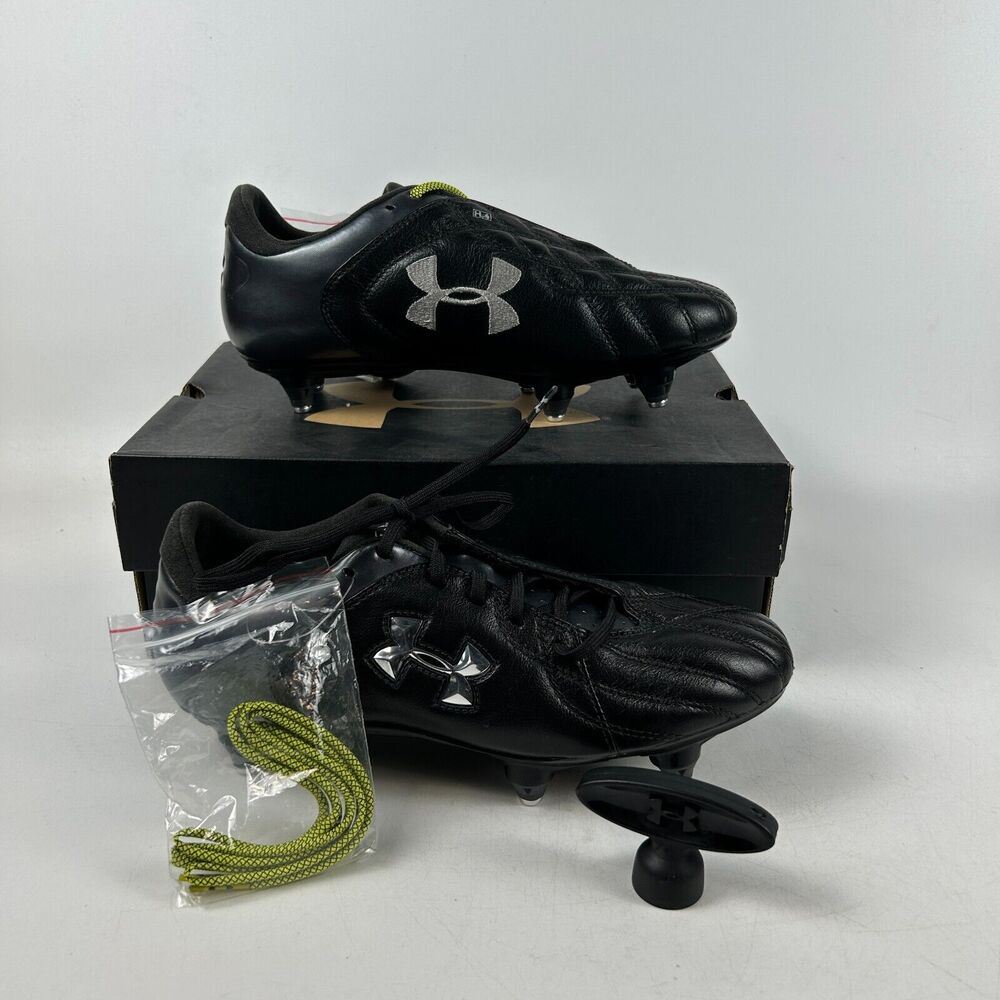 Under Armour Hydrastrike II SG Soccer Cleats Women US 8.5 Black with Extra Laces